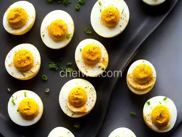 Crunchy Air-Fried Deviled Eggs