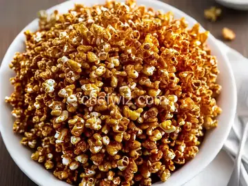 Crunchy Baked Caramel Corn