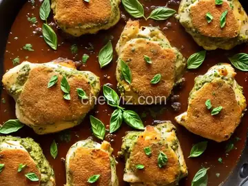 Crunchy Baked Pesto Chicken Thighs
