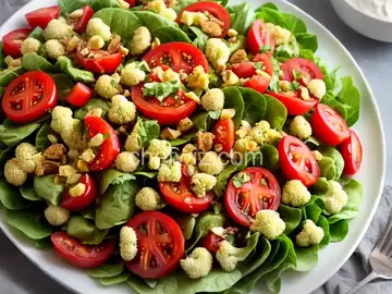Crunchy Cauliflower and Tomato Salad