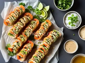Crunchy Shrimp Roll with Ginger Sauce