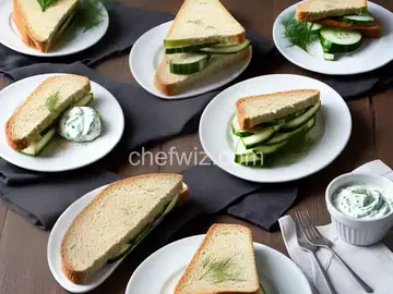 Cucumber Sandwich With Dill Cream Cheese