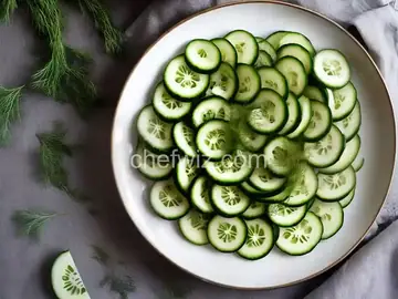 Cucumber Slices With Dill