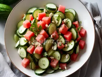 Cucumber-Watermelon Salad