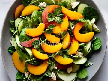 Cucumber and Peach Salad with Herbs