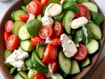 Cucumber and Tomato Salad with Mayo