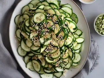 Cucumbers in Scallion-Sesame Dressing