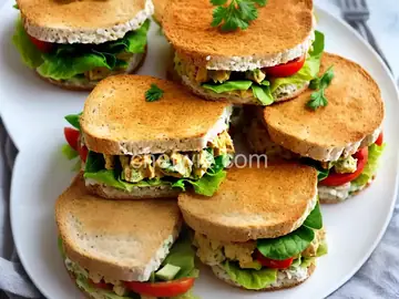Curried Chicken Salad Tea Sandwiches