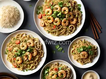 Curried Ground Shrimp and Noodles