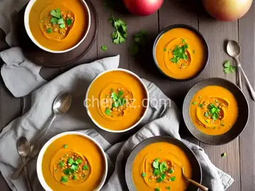 Curried Sweet Potato, Carrot, and Apple Soup
