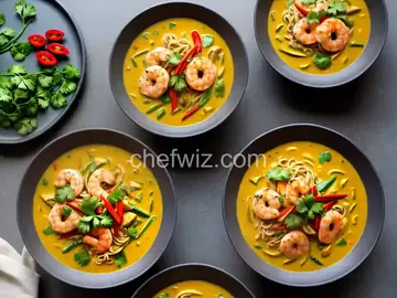 DIY Thai Coconut Curry With Shrimp Instant Noodles Recipe