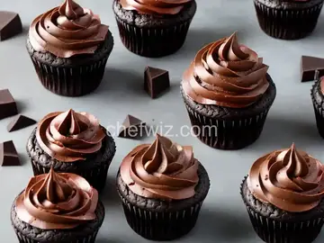 Dark Chocolate Bacon Cupcakes