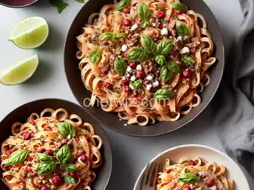Date and Pink Peppercorn Pasta