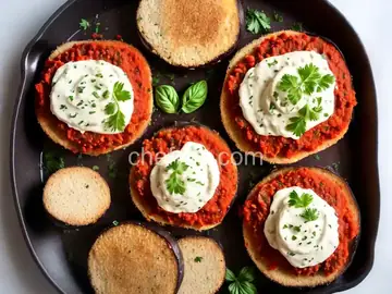 Deconstructed Eggplant Parmesan Sandwich