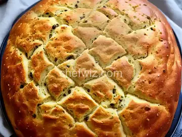 Decorated Focaccia Bread