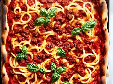 Deep-Dish Spaghetti Pizza