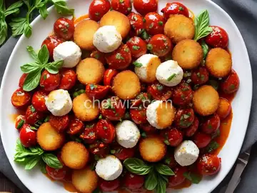 Deep-Fried Bocconcini with Spicy Tomato and Garlic Chutney