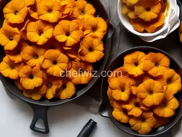 Deep fried pumpkin flowers