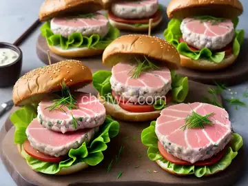 Delicious Ahi Fish Burgers with Chives