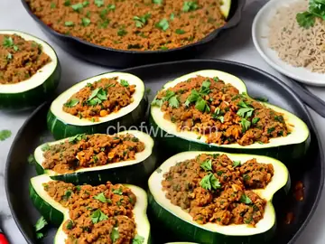 Delicious Stuffed Zucchini : Ablama