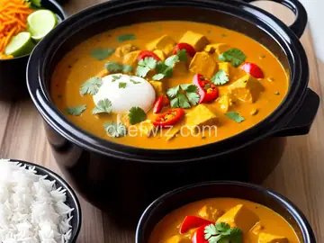 Delightful Indian Coconut Vegetarian Curry in the Slow Cooker