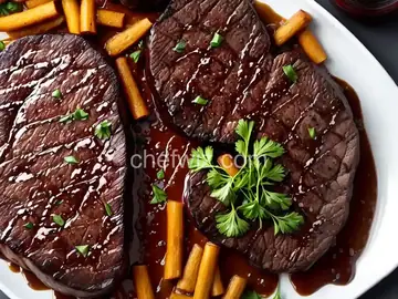 Delmonico Steaks with Balsamic Onions and Steak Sauce