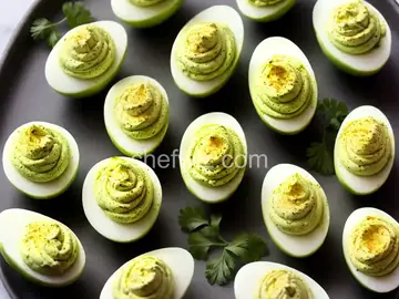 Devilishly Different Green Deviled Eggs