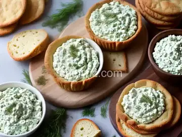 Dill, Feta and Garlic Cream Cheese Spread