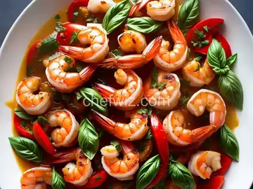 Dinner Tonight: Garlic Shrimp with Basil, Tomatoes, and Pepper Flakes Recipe