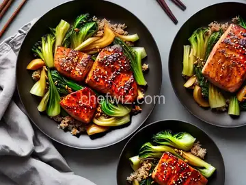 Dinner Tonight: Honey-Soy Glazed Salmon with Bok Choy Recipe