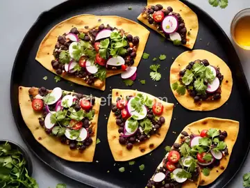 Dinner Tonight: Huaraches with Black Beans and Radish Recipe