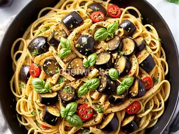 Dinner Tonight: Pasta with Eggplant and Zucchini Recipe