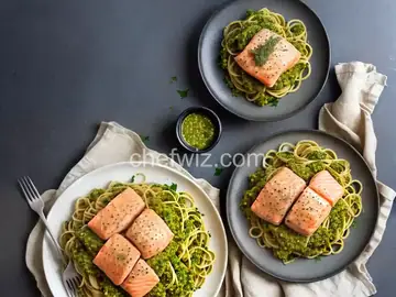 Dinner Tonight: Pasta with Salmon, Peas, and Pesto Recipe