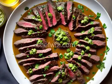 Dinner Tonight: Skirt Steak with Cilantro Garlic Sauce Recipe
