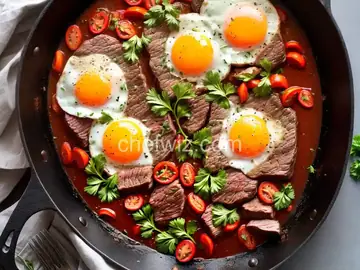 Dinner Tonight: Steak and Eggs with Smoked Paprika Recipe