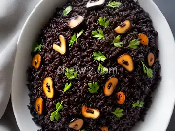 Diri ak Djon Djon (Haitian Black Mushroom Rice)
