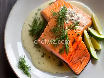Dishwasher Salmon with a Piquant Dill Sauce