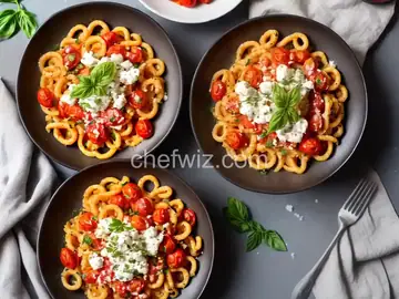 Ditalini with Roasted Tomato Sauce and Goat Cheese