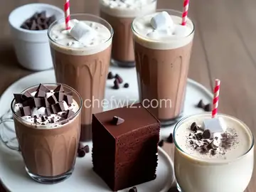 Double Chocolate-Marshmallow Milkshakes