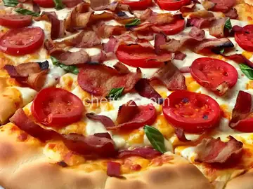 Double-Ranch Pizza with Chicken and Bacon