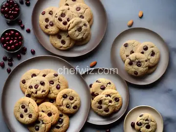Dried Cherry and Almond Cookies with Vanilla Icing