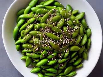 Dry Roasted Edamame with Black Sesame Seeds