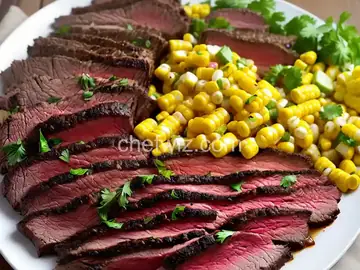 Dry-Rubbed Flank Steak with Grilled Corn Salsa