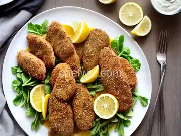Dukkah-Crusted Chicken Tenders with Lemon-Saffron Aioli