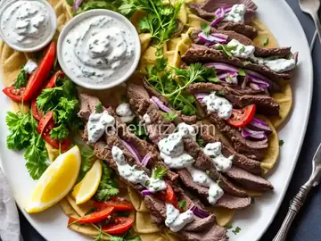 Easiest Lamb Gyros with Creamy Yogurt Sauce