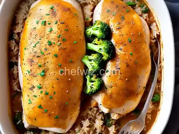 Easy Baked Chicken, Rice, and Broccoli Casserole