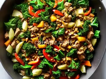 Easy Cabbage, Onion, and Kale Stir-Fry