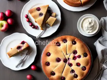 Easy Cranberry and Apple Cake