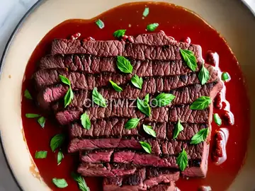 Easy Flat Iron Steak in Wine Sauce