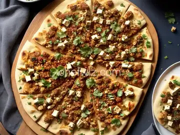 Easy Flatbread with Cauliflower and Tofu